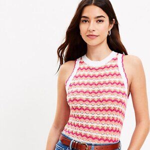 LOFT Scalloped Halter Sweater